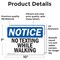 Signmission No Texting While Walking, 10 in W x Rectangle, Vinyl Decal OS-2PACK-NS-D-710-L-14895 - alternate 6